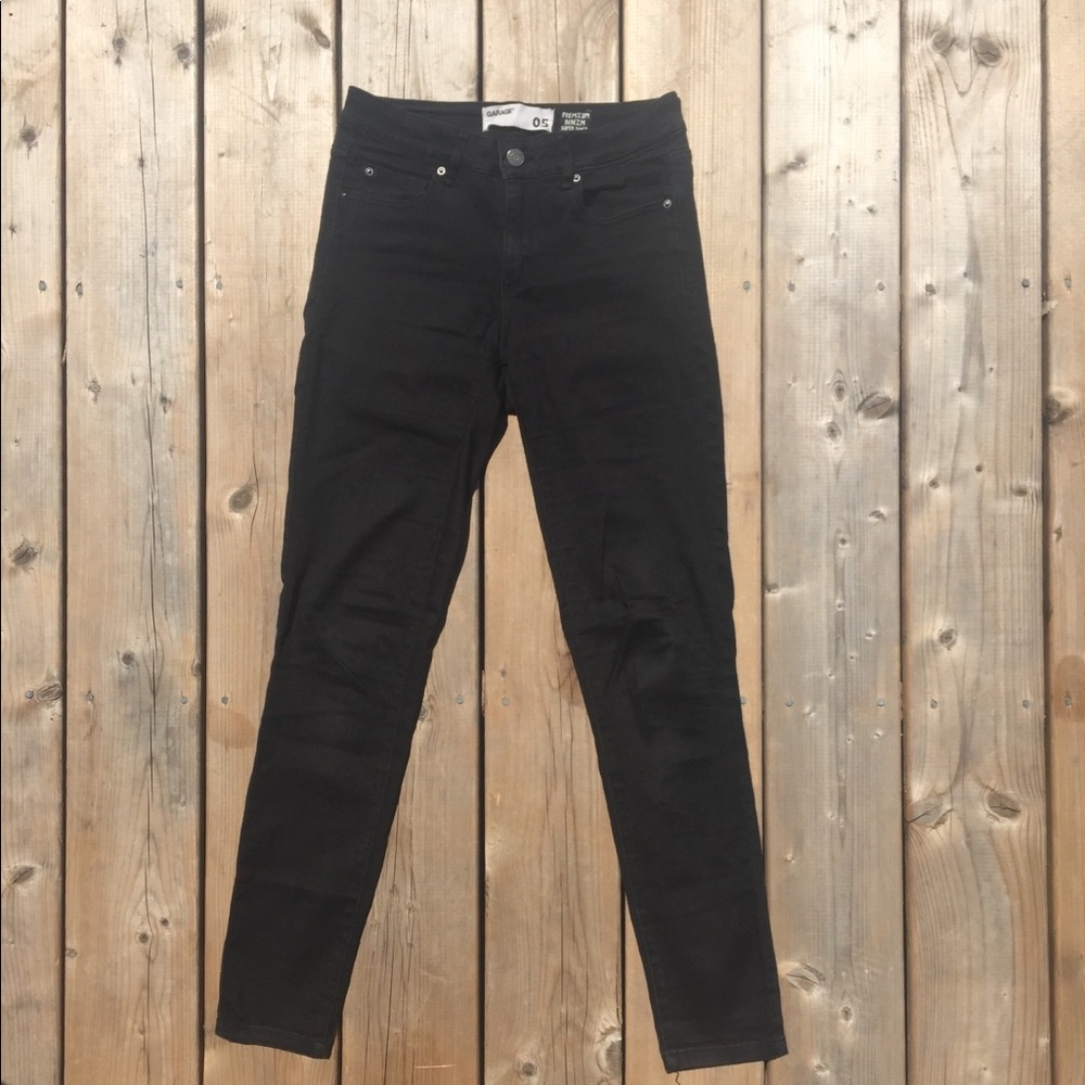Black Garage Skinny Jeans No Rips Size 5